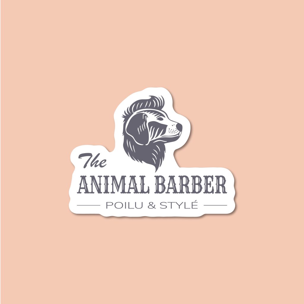 Logo The Animals Barber présenté dans le portfolio design graphique de Studio Yblou