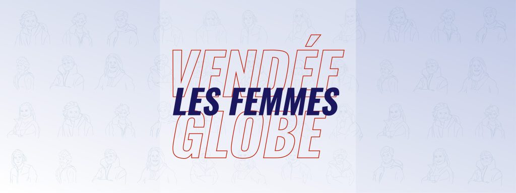 Bannière de l'infographie Vendée Globe sur les femmes dans la course au large