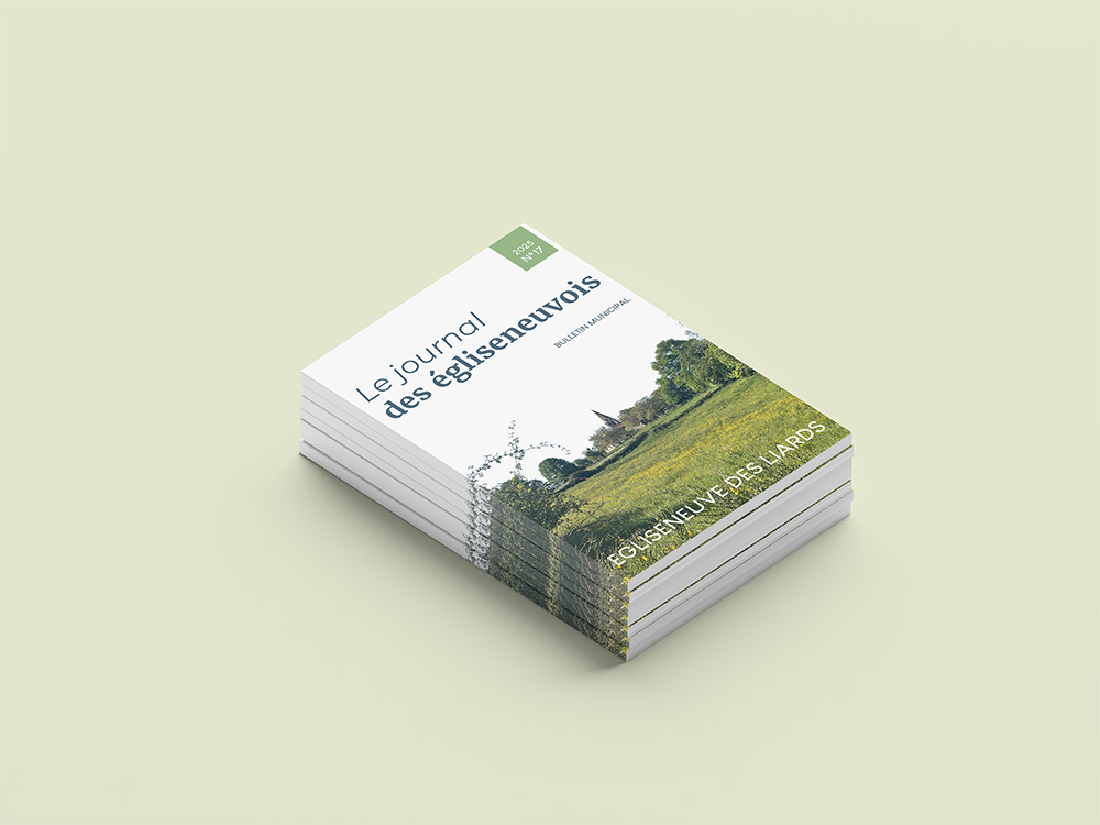 Ensemble de bulletins municipaux imprimés, conçus par Studio Yblou