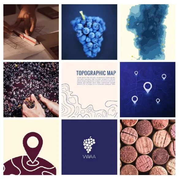 Direction artistique pour l'identité visuelle de Géovignes -concept latitude